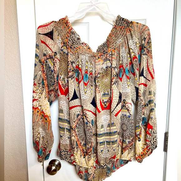 Janette Plus Tops - Sheer plus size blouse